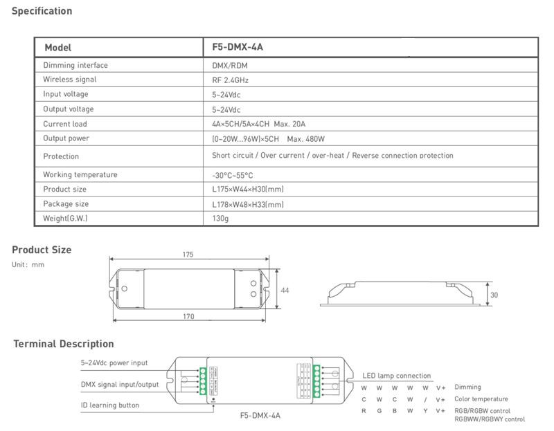 rheolydd dmx 512